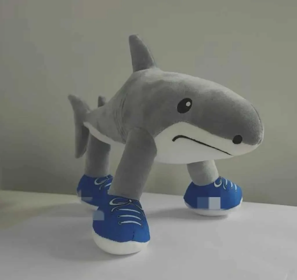 Peluche TungTungTungSahur Requin Chaussures - Jouet Drôle Italien Brainrot, Cadeau Déco Bureau - 10