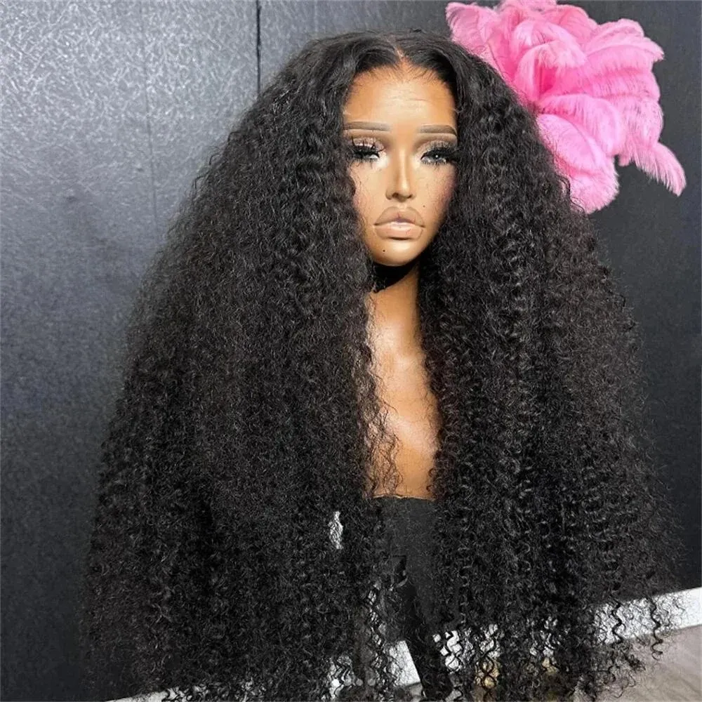 Curly Wave Lace Front Wig 13x4 HD Brazilian Human Hair  display picture 2