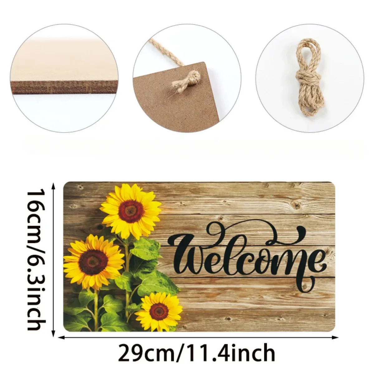 LOMOHOO Ghirlanda di foglie di eucalipto per porta d'ingresso, 46 cm, ghirlanda artificiale per porta con cartello di benvenuto, ghirlanda verde primavera estate per casa, casa colonica, matrimonio