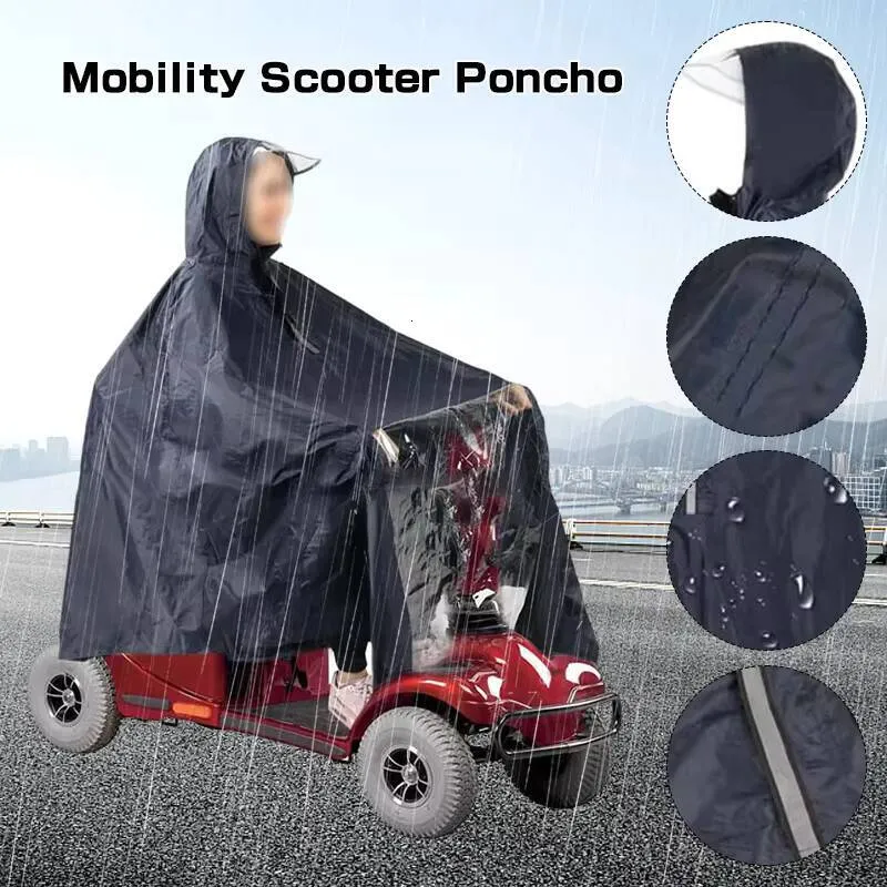 Save Big on Bulk Universal Elderly Mobility Scooter Waterproof Poncho  Wheelchair Hooded Raincoat Rain Cover Electric Bike Cycling Ebike Rainwear  K1