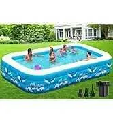 Patampage Piscine à 3 anneaux Gonflable bébé Piscine Summer Blow Up