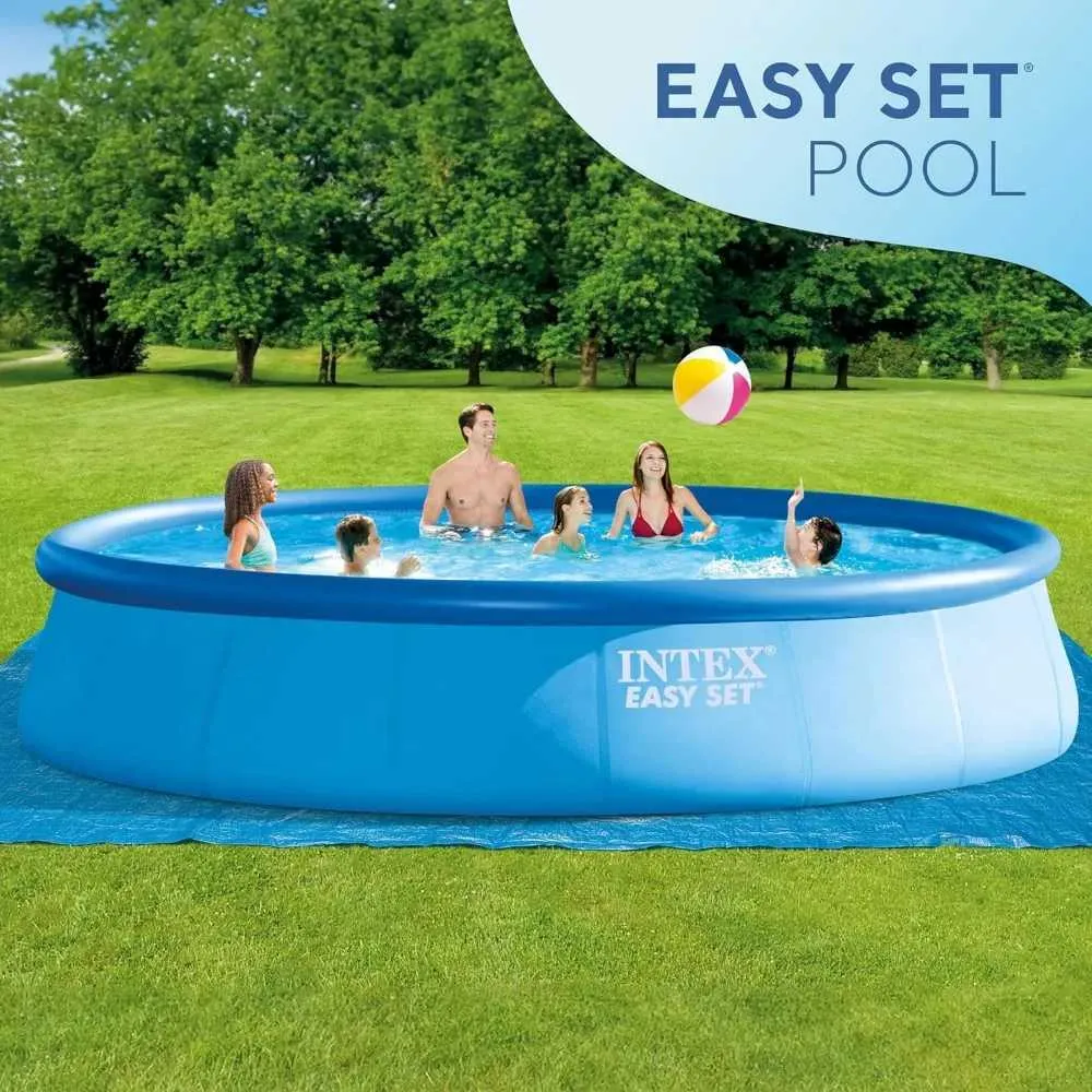 Blue Above Ground Inflatable Intex Oval Pool With 530... From Time ...