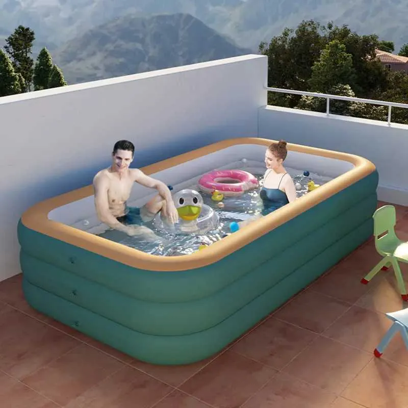 X250628 Portable Mini Inflatable PVC Swimming Pool Family Size With ...