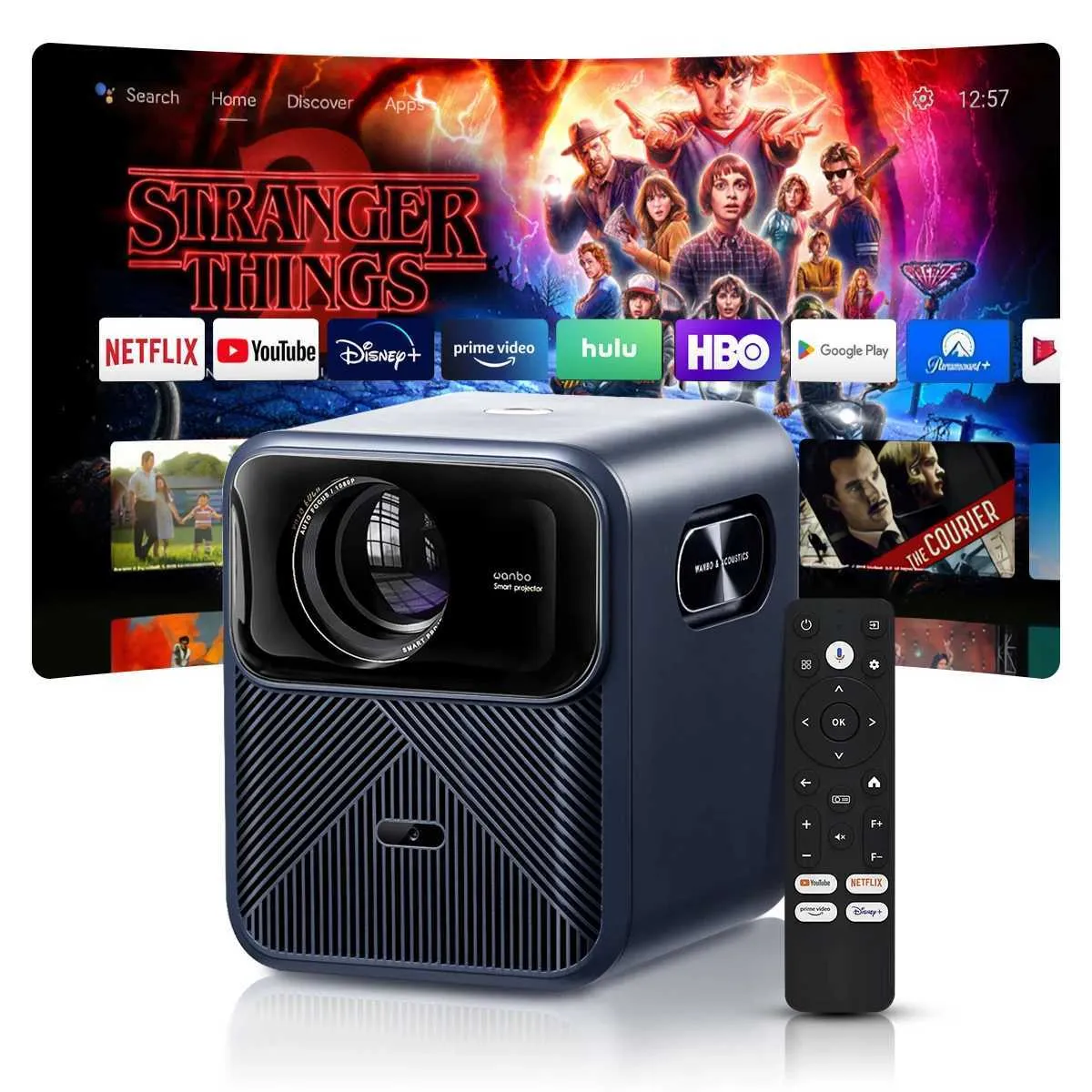 Wanbo Mozart 1 Pro Projector Android TV 11.0 Google Assistant
