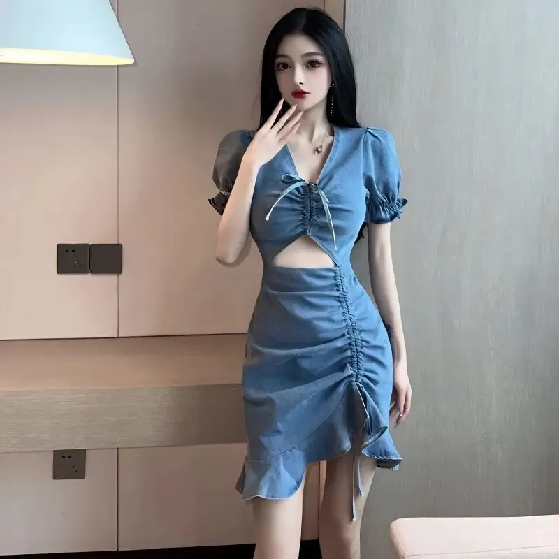 tight denim dress JULIA BOUTIQUE Denim mini length tight dress/23009