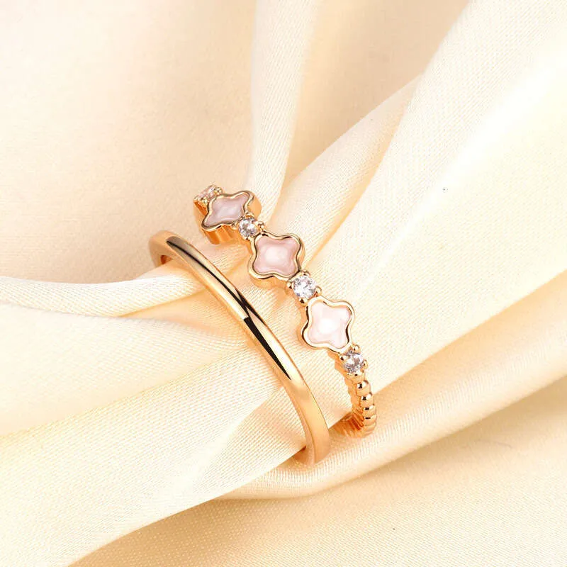 Minimalist Open Ring: Italian Designer Style With Lucky Clover Double ...