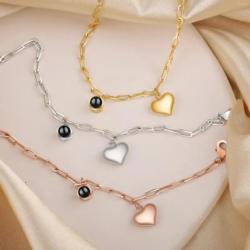 Charm Bracelets Customized Po Bracelet DIY Heart Projection