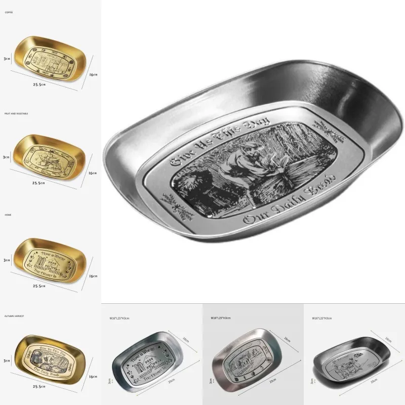 25*16*3cm Vintage Tinplate Rolling Tray 16 Styles... From 1,12 €