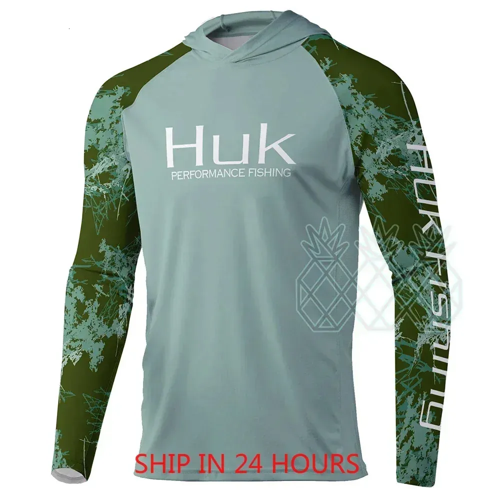 HUK Performance Fishing Hoodie Shirts Long Sleeve Quick Dry