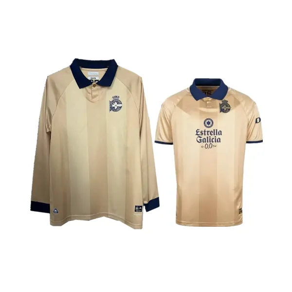 25 26 Deportivo La Coruna 25th Anniversary Gold Kit 2025 Soccer