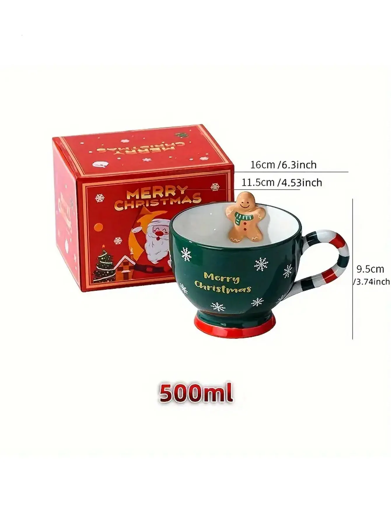 Tazza Con Omino Di Pan Di Zenzeros, Tazza Da Caffè Di Natale, Tazza In Ceramica Con Pan Di Zenzeros, Tazza Carina Con Manico, Tazze Da Tè Di Natale Per Amici Di Famiglia