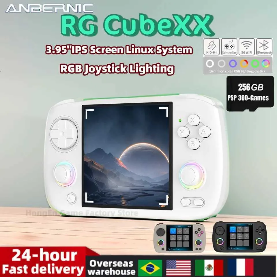 Consola Portátil Retro RG CubeXX – Pantalla IPS De 3.95″ Con Joystick RGB Y Linux De 64 Bits, Compatible Con 32 GB