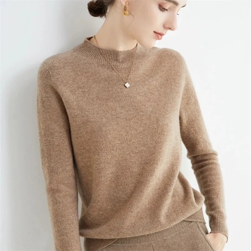 Women's Cozy Wool Turtleneck Sweater - Slim Fit Knitted Pullover For Winter, Long Sleeve Warm Jumper Top