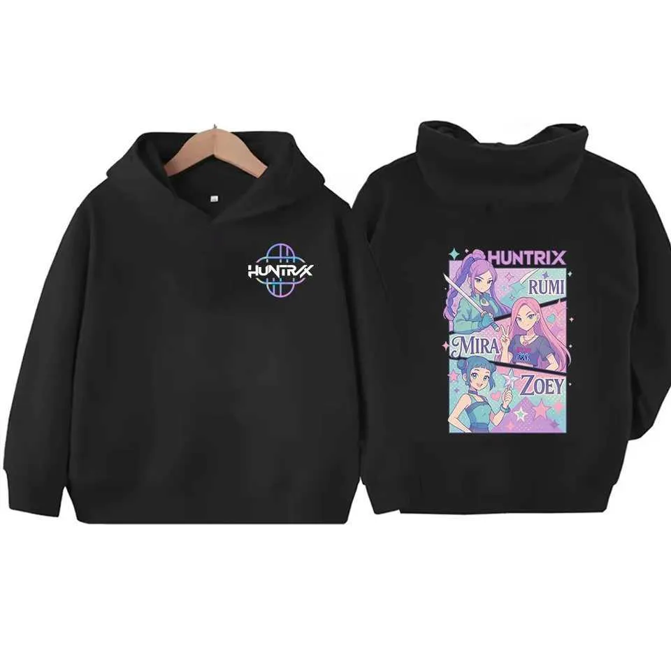 Sudadera Con Capucha Huntrix Kpop Anime – Forro Polar Cálido Para Niños Y Niñas, Estilo Hip-Hop