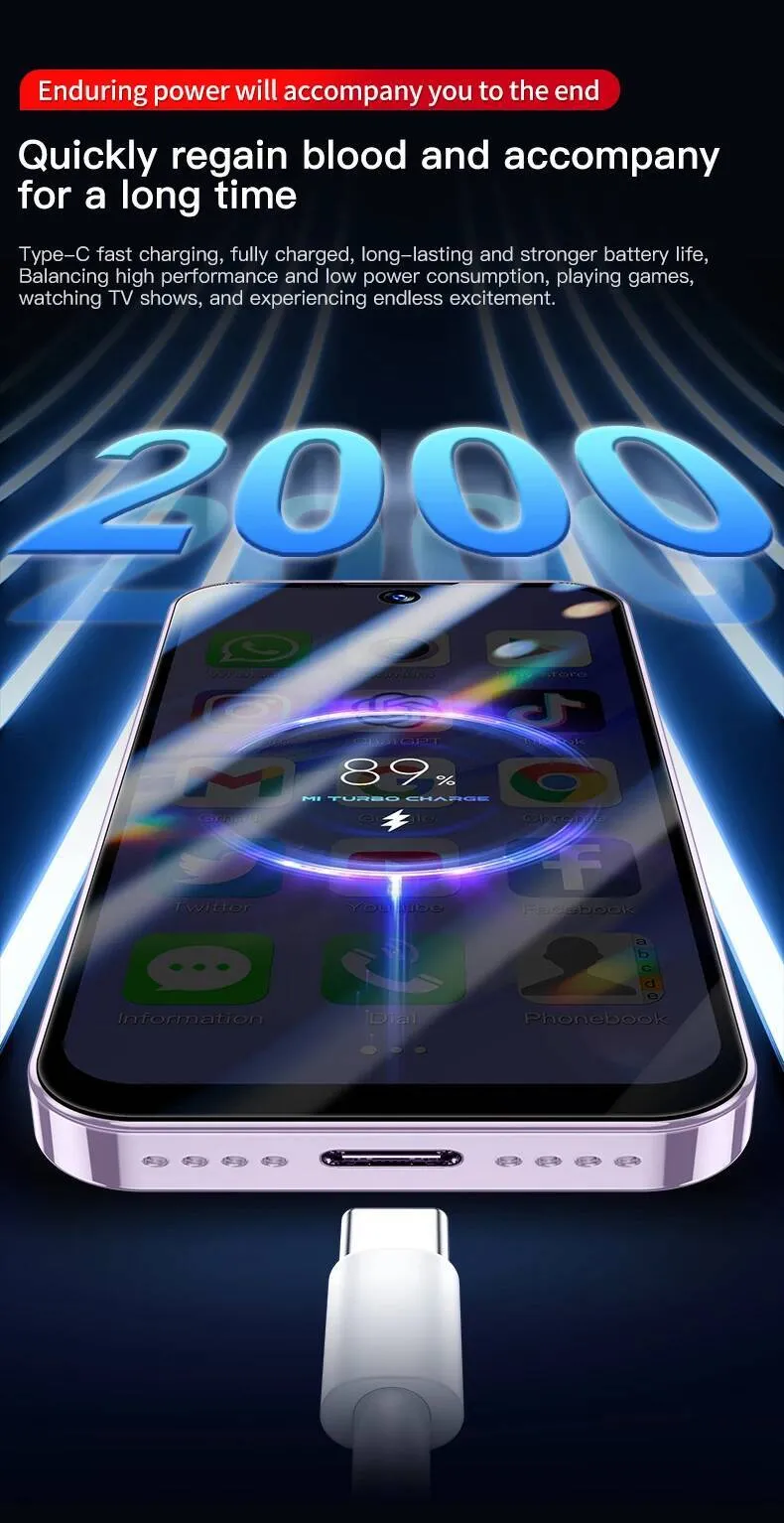 SERVO 19PRO Flagship Mini Small Smartphone Android 12, 4G Network