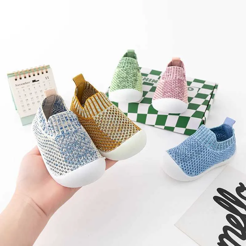 Spring Summer Baby First Walker Mesh Knitted Infant Toddler Shoes Non ...