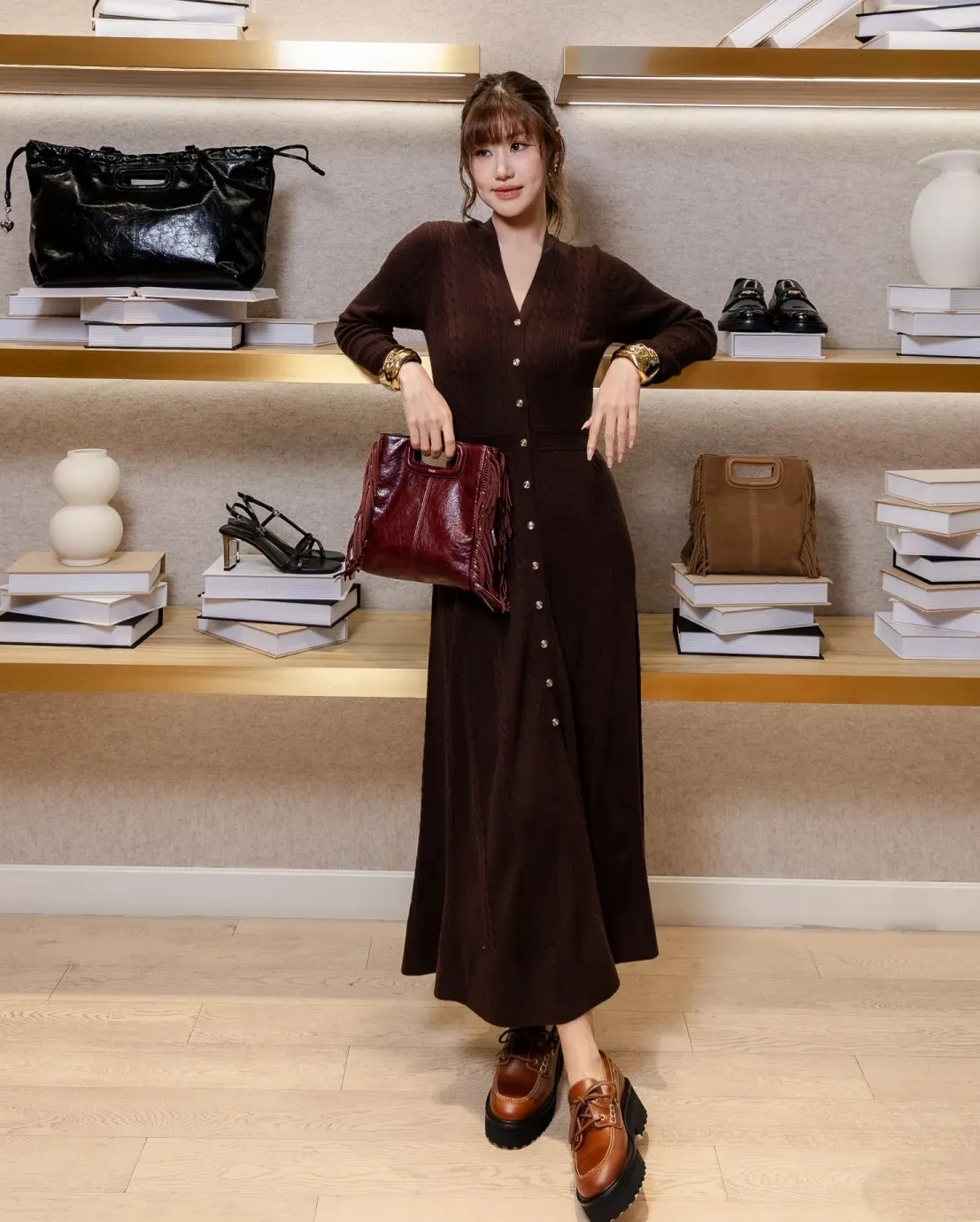 Autumn Winter New Women Dark Brown Single Breasted... From 66,18  | DHgate