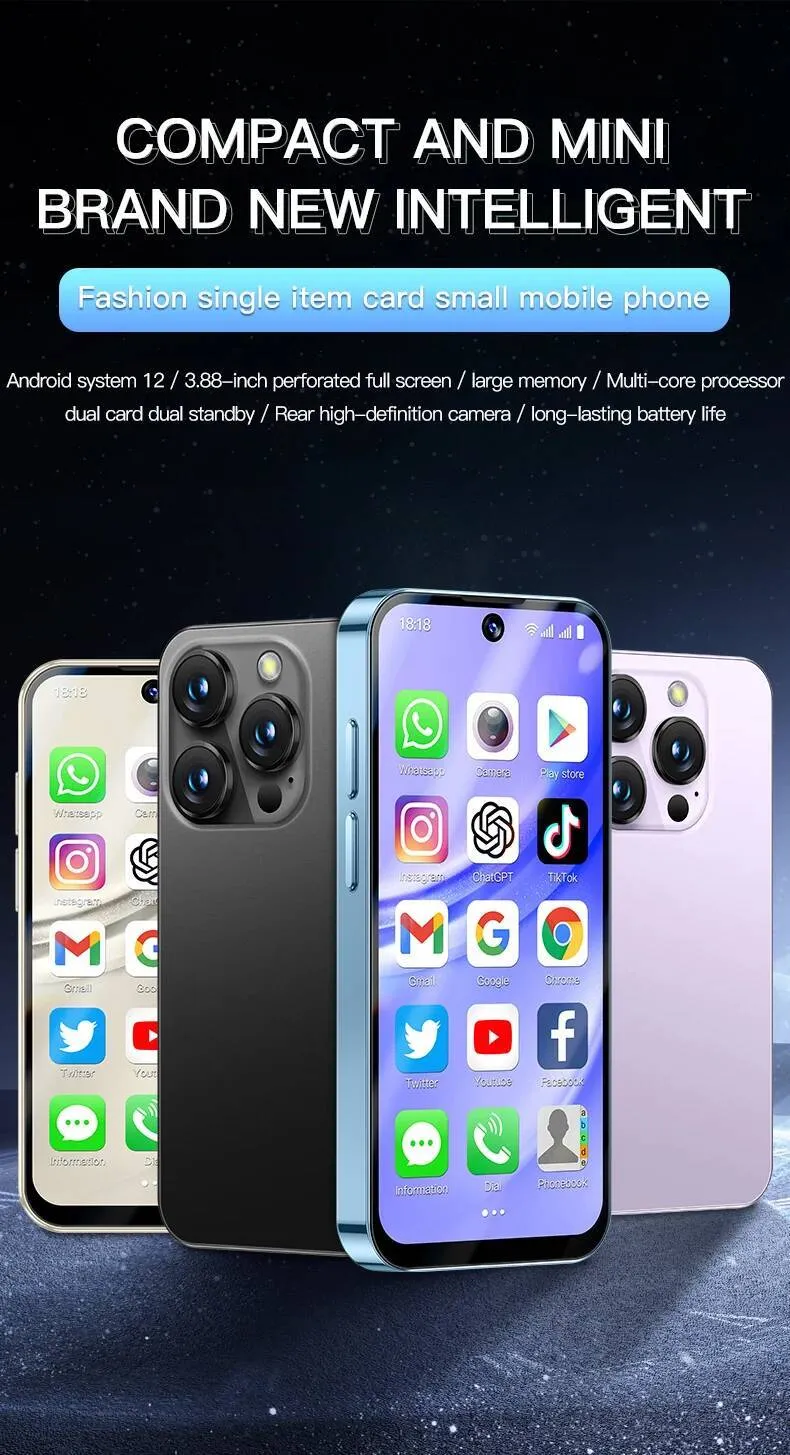 SERVO 19PRO Flagship Mini Small Smartphone Android 12, 4G Network