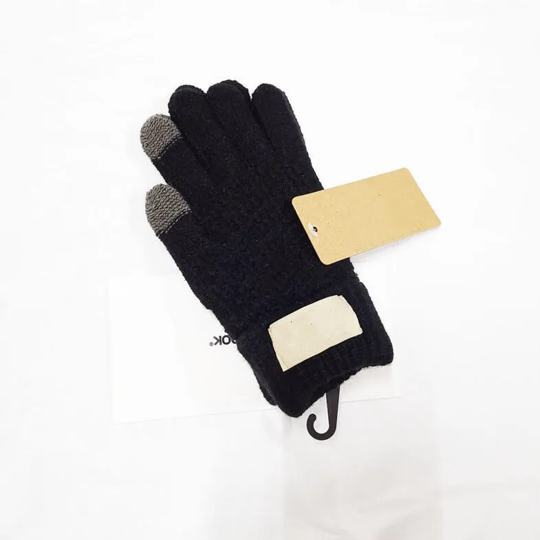 Guanti da corsa e ciclismo, invernali, da uomo e da donna, termici, per guidare e fare sport, adatti per touchscreen, presa antiscivolo e antiurto, fodera in pile ispessito, antivento, (nero, L