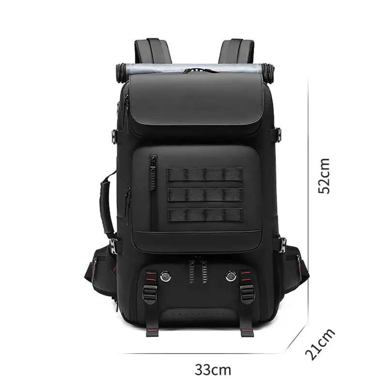 OC119M45 Men's And Women's Backpack Outdoor Leisure Large Capacity Multifunctional Canvas Cloth Vacuum Compression_voghion.com