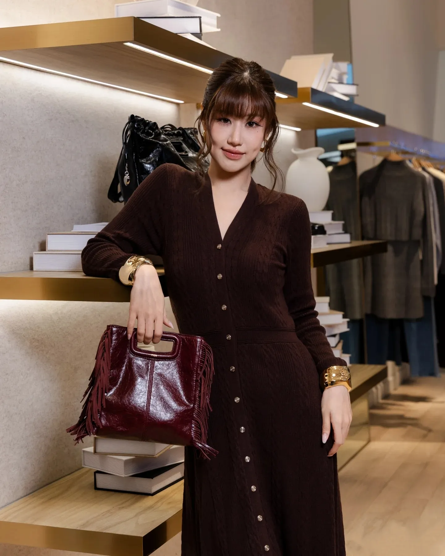 Autumn Winter New Women Dark Brown Single Breasted... From 66,18  | DHgate