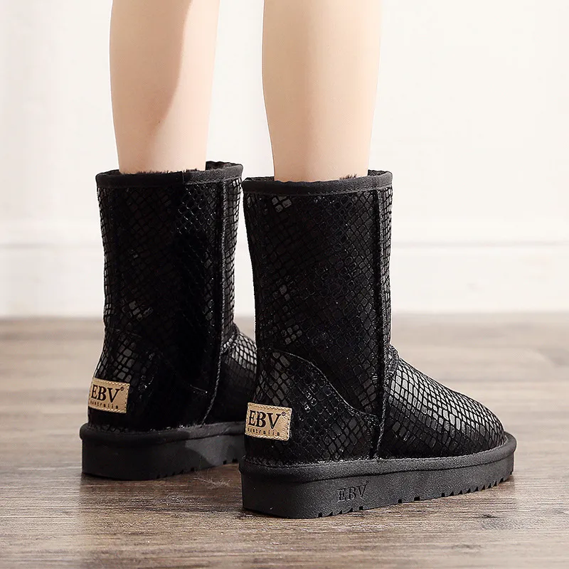 EBV Designer Free Shipping High Quality Cowhide Snow Boots Genuine Leather Keep Warm Outdoor Waterproof Slip-resistant_voghion.com