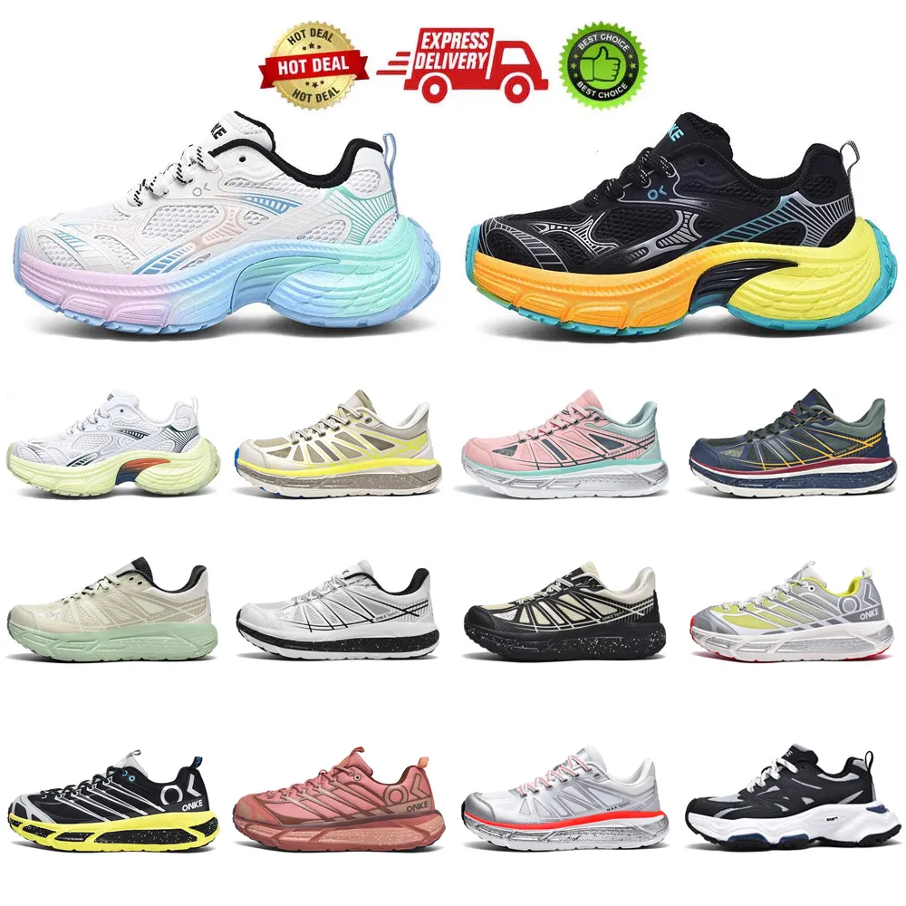 ONKE Autumn Men's Lightweight Breathable Non-Slip Sports Casual Women Thick Sole Shock Absorption Couple Running Dad_desvips.com