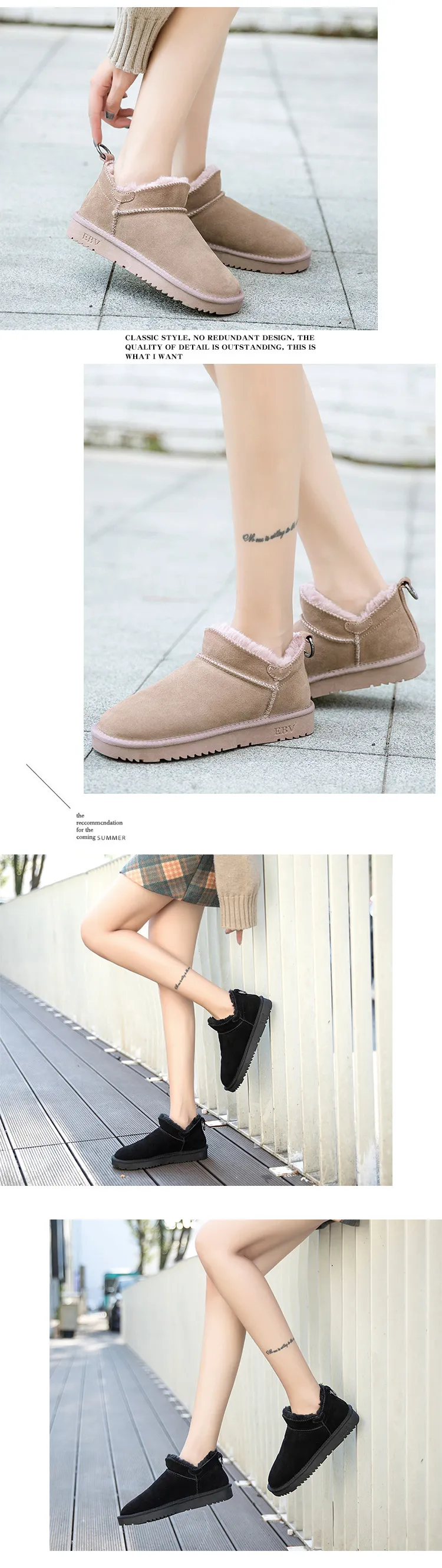 Botas de neve de designer em couro de vaca legítimo quentes_voghion.com