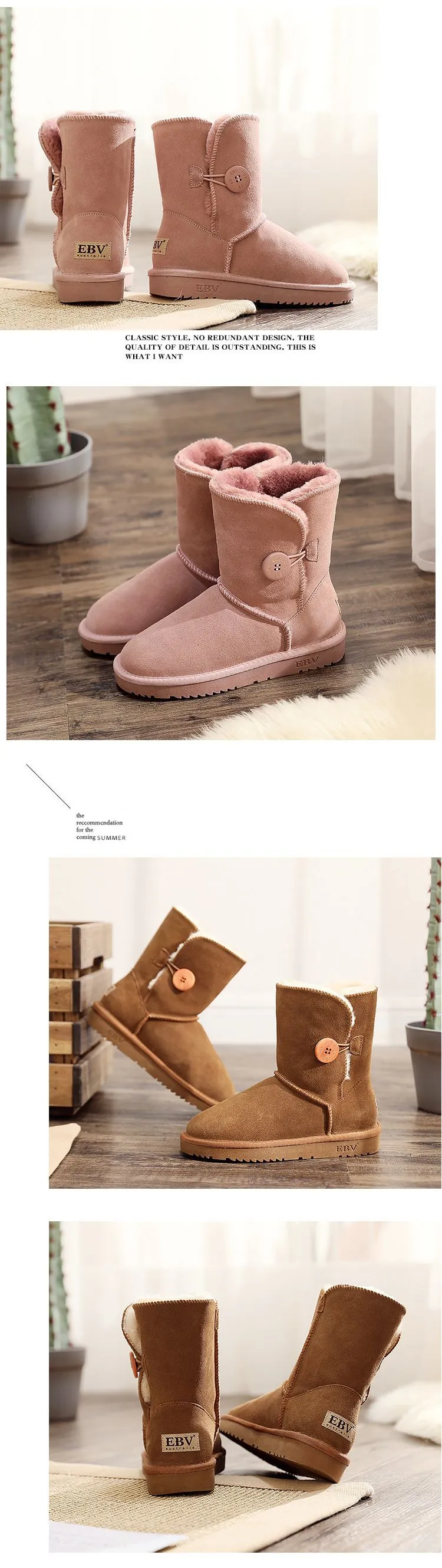 Designer sneeuwlaarzen voor dames van echt leer warm_voghion.com