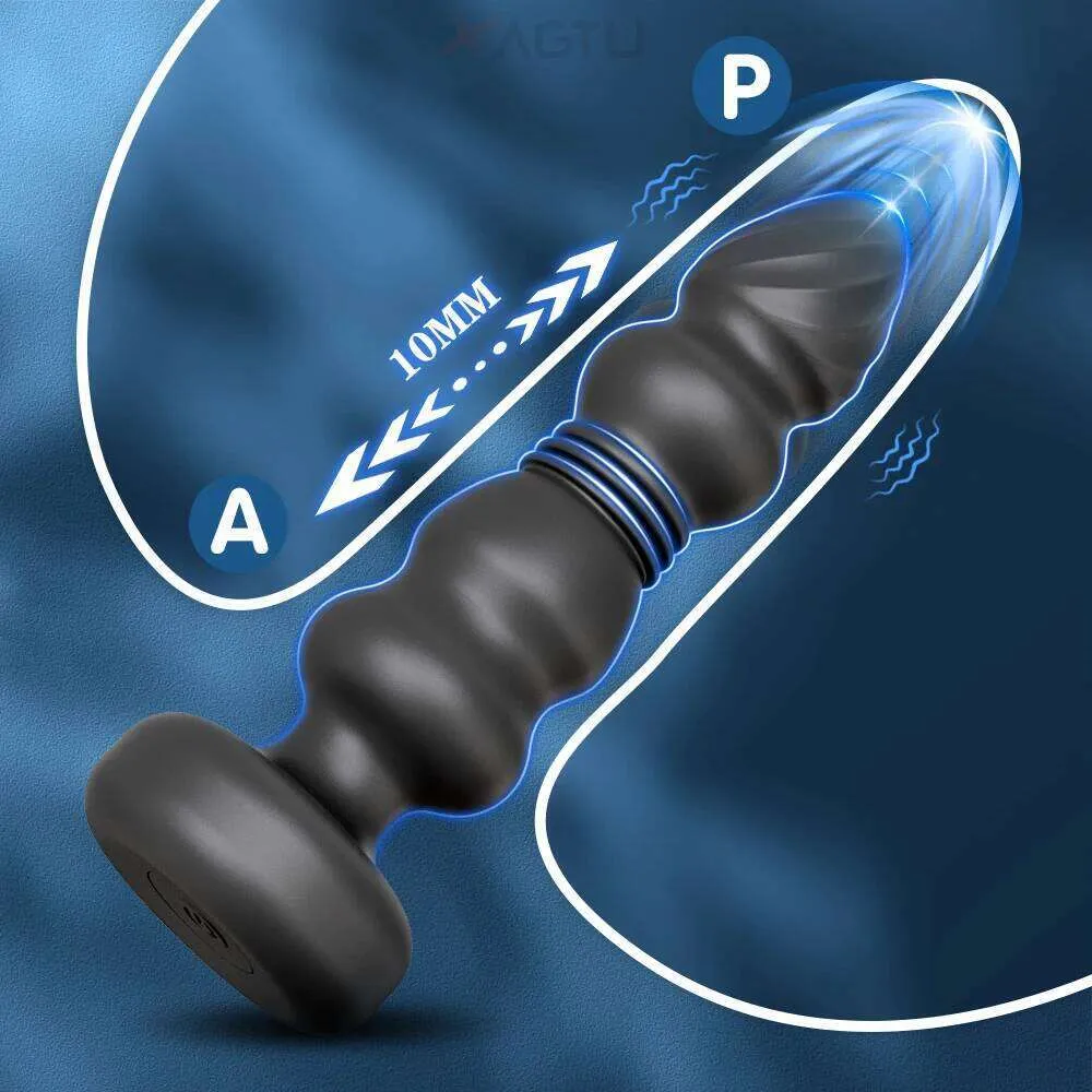 BlissJoy Thrusting Anal Vibrator – Prostate Massager With Remote, USB, Waterproof