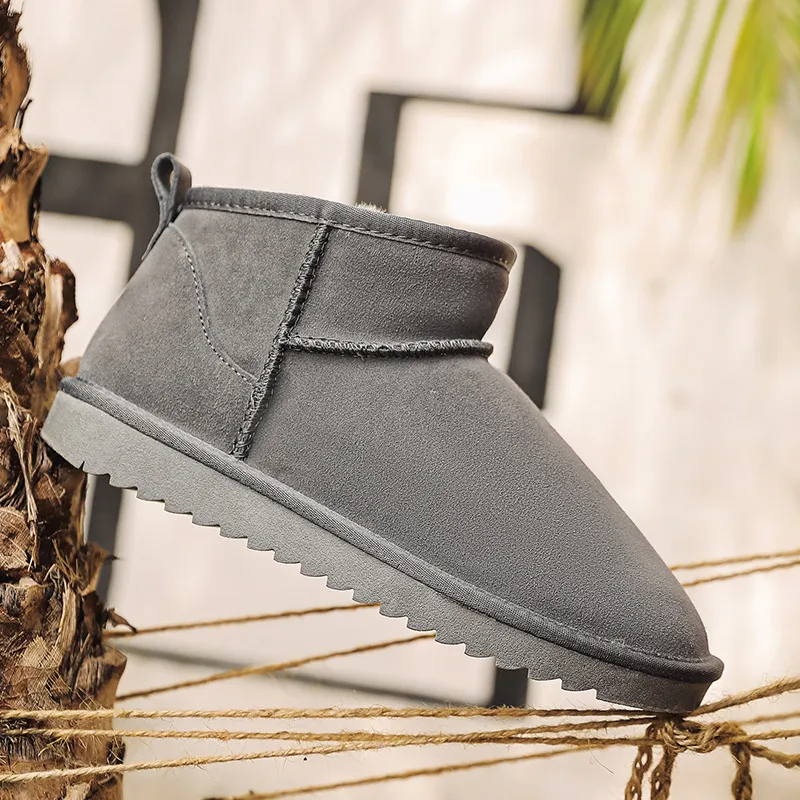 EBV Designer Free Shipping High Quality Cowhide Winter New Snow Boots For Men Thick Keep Warm Non Slip Cotton Shoes Size_desvips.com