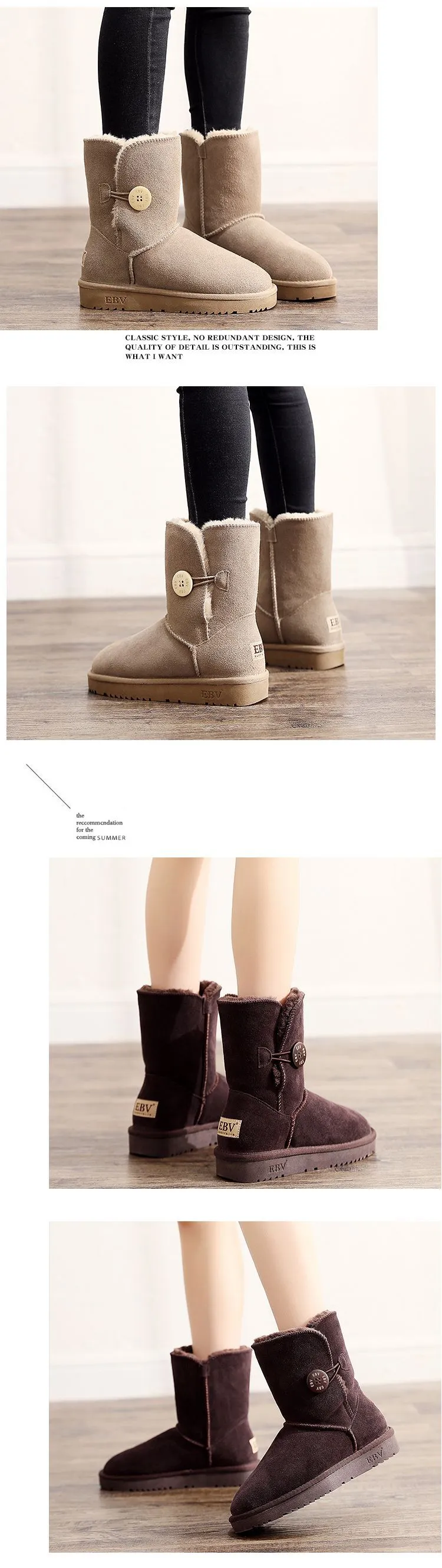 Designer sneeuwlaarzen voor dames van echt leer warm_voghion.com