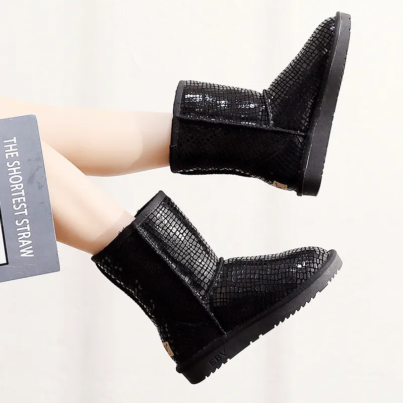 EBV Designer Free Shipping High Quality Cowhide Snow Boots Genuine Leather Keep Warm Outdoor Waterproof Slip-resistant_voghion.com