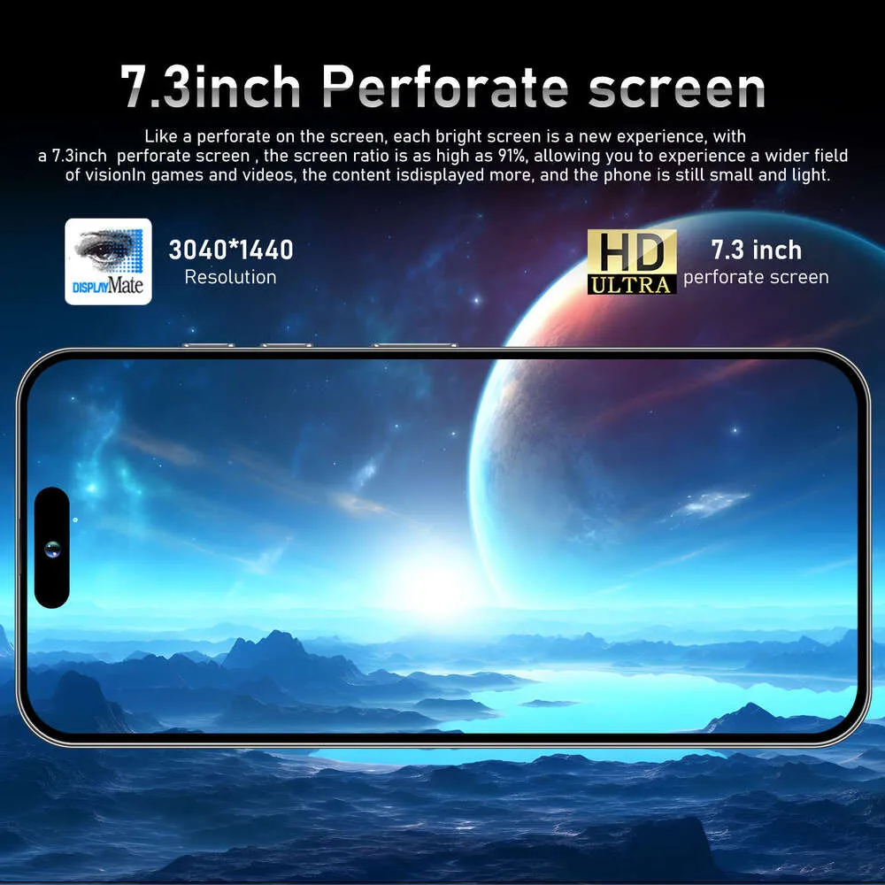 HD Display I16 Pro Max Mobile Phone, 7.3-Inch, 16+1T, True Smart Island ...