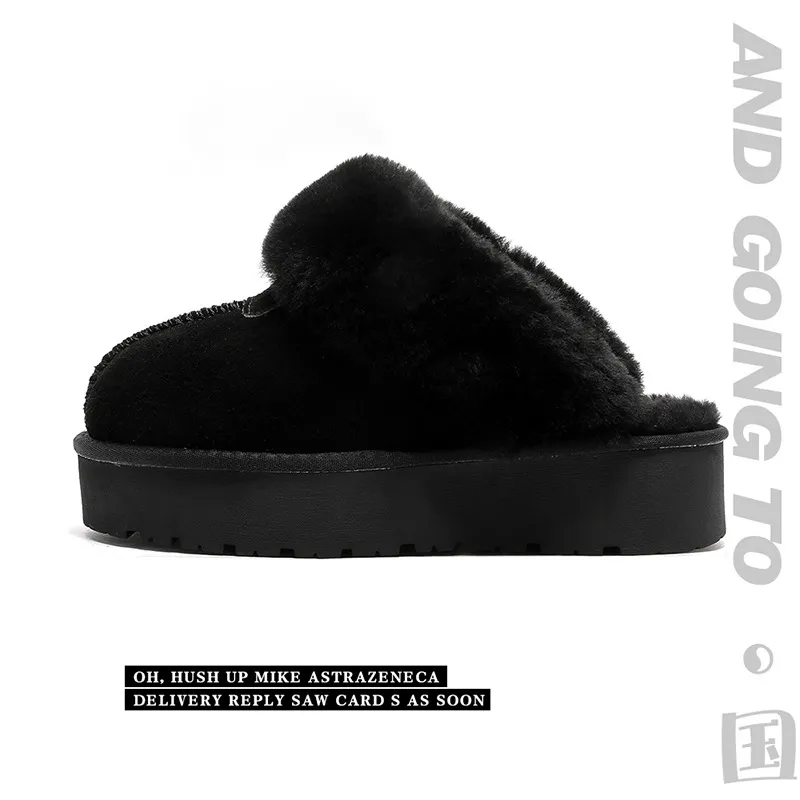 EBV Designerschuhe – heiß begehrt! Kostenloser Versand! Hochwertiges Fell auf Leder, dicke Sohle, flache Sohle, neue Schneestiefel – warm und wetterfest._voghion.com