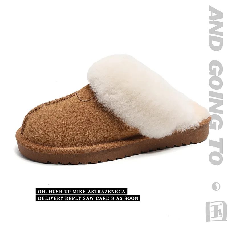 EBV Designerschuhe – heiß begehrt! Kostenloser Versand! Hochwertiges Fell auf Leder, dicke Sohle, flache Sohle, neue Schneestiefel – warm und wetterfest._voghion.com