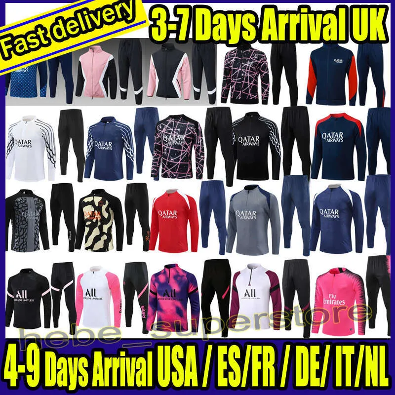2025 2026 PsgES Tracksuit Men Football Training Suit 21 22 23 24