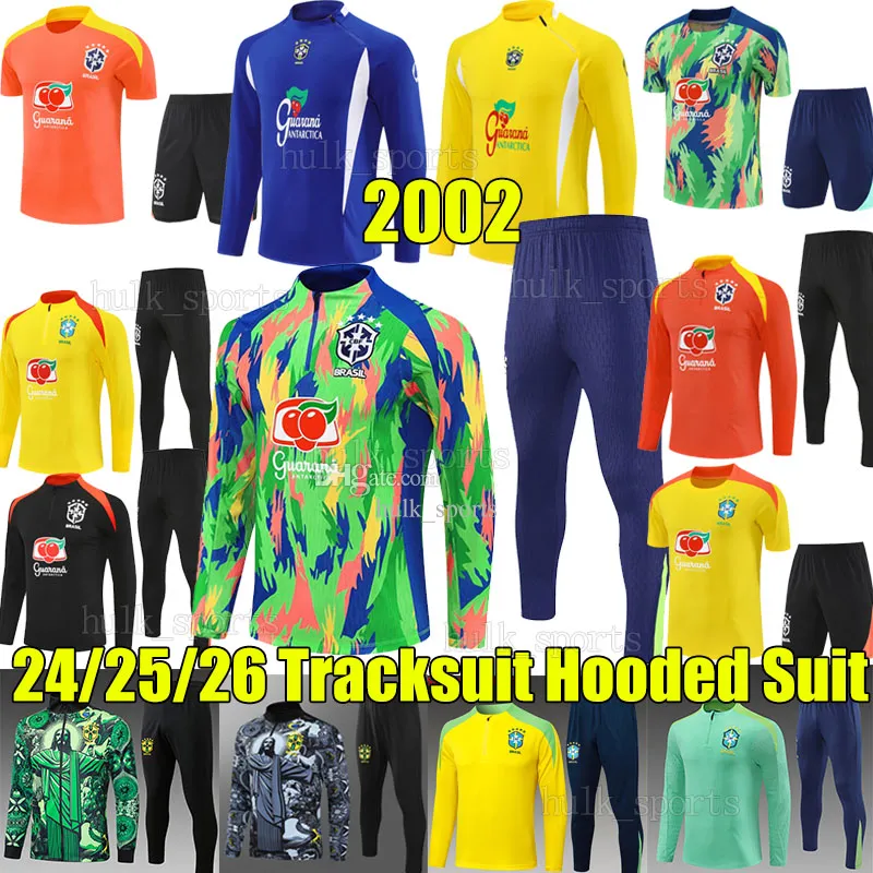 XXXL 2002 BRASI Soccer Tracksuits Sets 2025 RODRYGO VINI JR