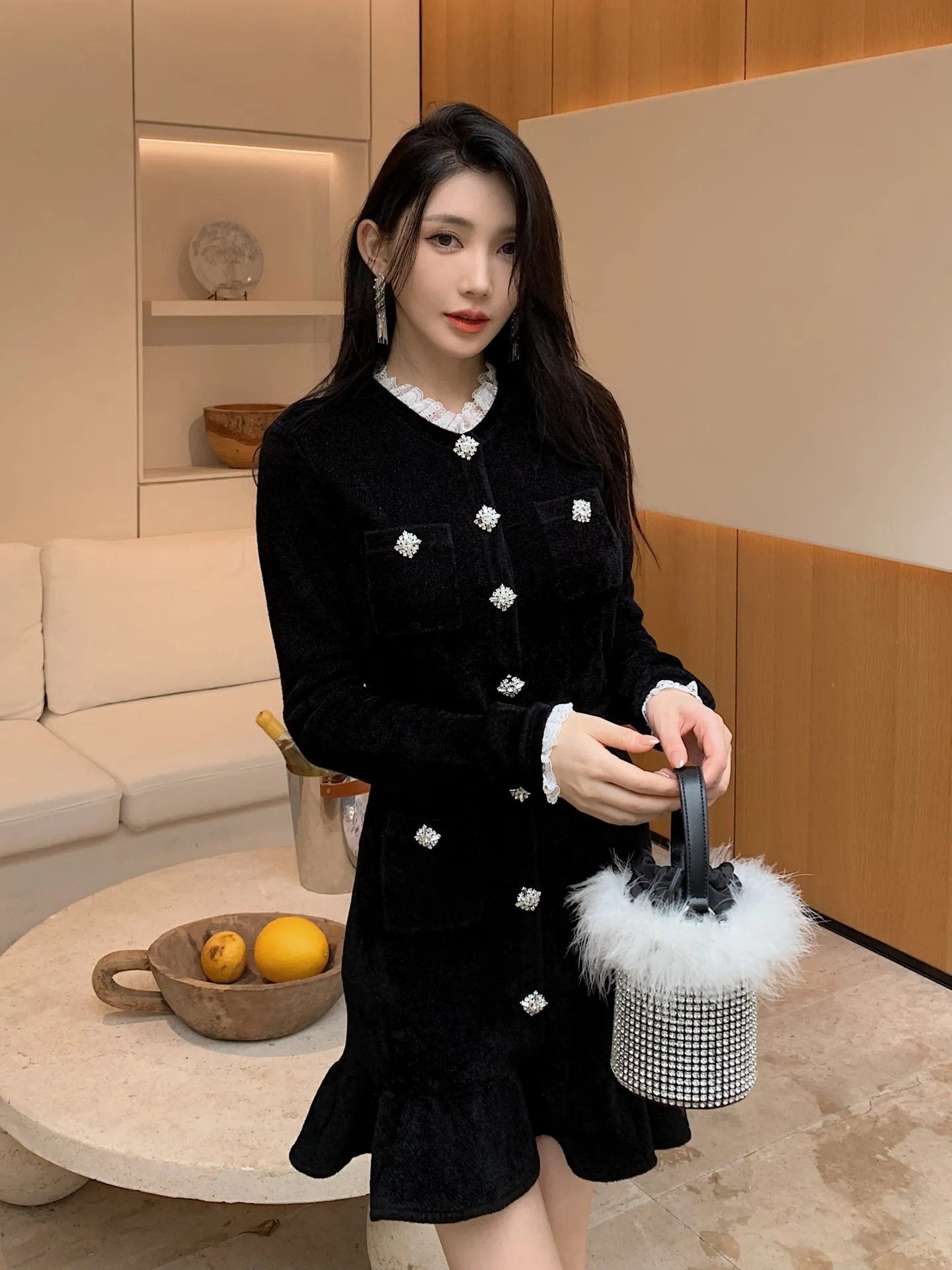 Designer Casual Dresses 2025 Autumn Winter New Women Knitted