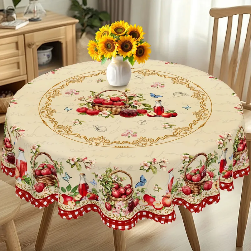 Tovaglia Rotonda In Poliestere Nero 120 Cm - Resistente Alle Macchie, Senza Cuciture, Perfetta Per Matrimoni Ed Eventi - 3
