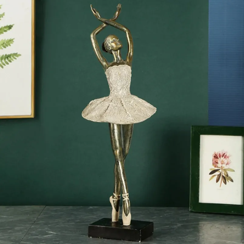 Ballet Miniatures Resin Ballerina Figurines Abstract Dancer Sculptures ...