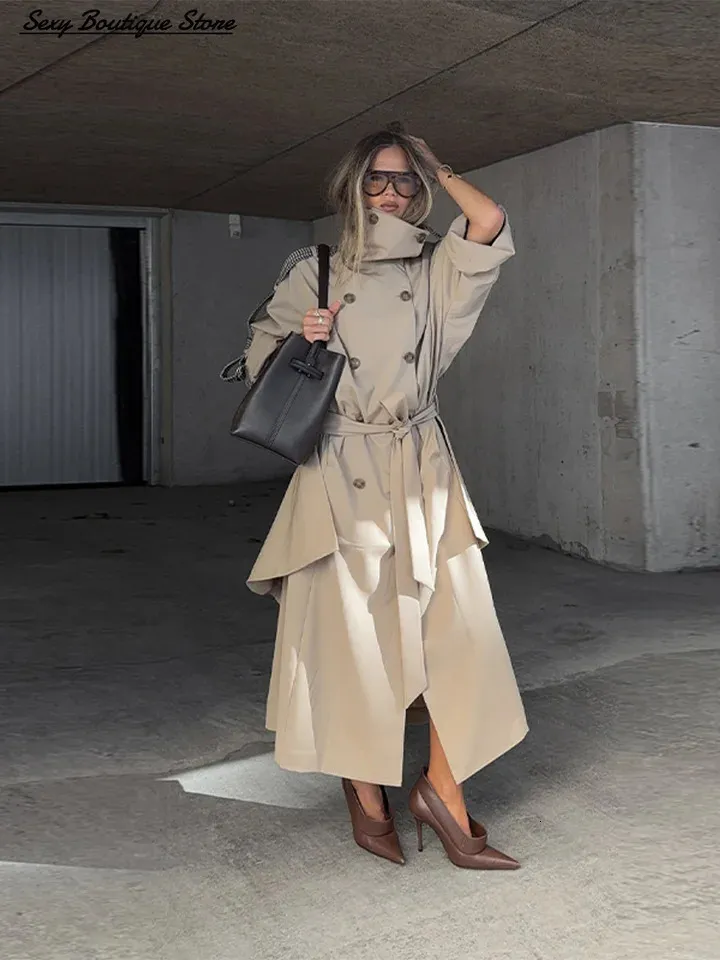 Blazer Elegante Da Donna Autunno Inverno | Giacca A Collo Alto Manica Lunga Tinta Unita Y2K Per Lavoro