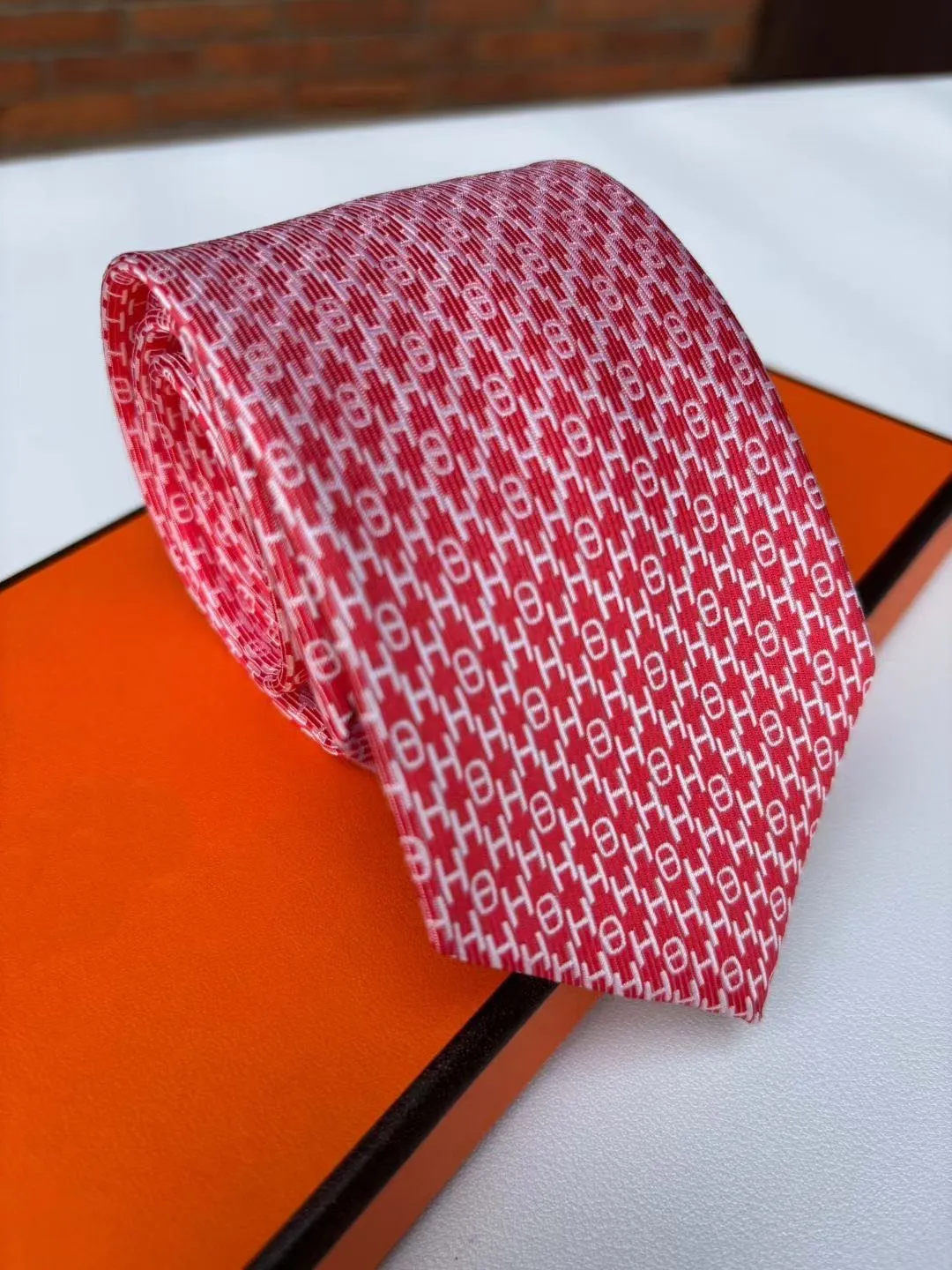 Cravatta Uomo In Seta 100% - Jacquard Tessuto Floreale - Nero, Blu, Rossa, Rosa - Nuova - 4