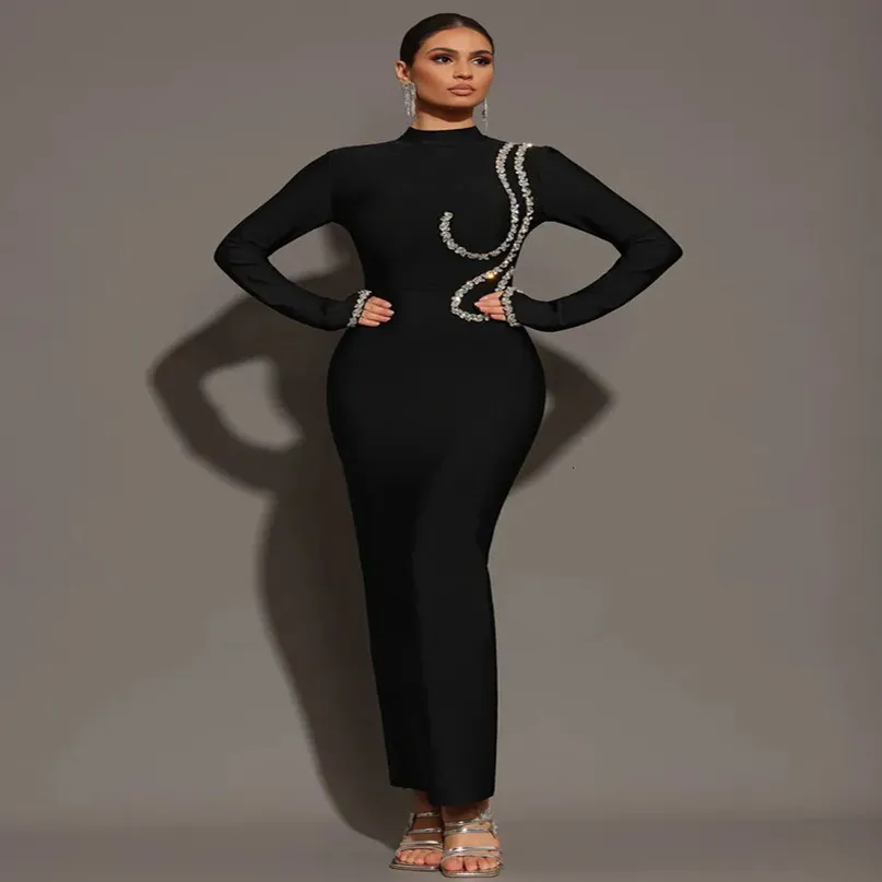 black maxi bodycon dress long sleeve Black Maxi Dress