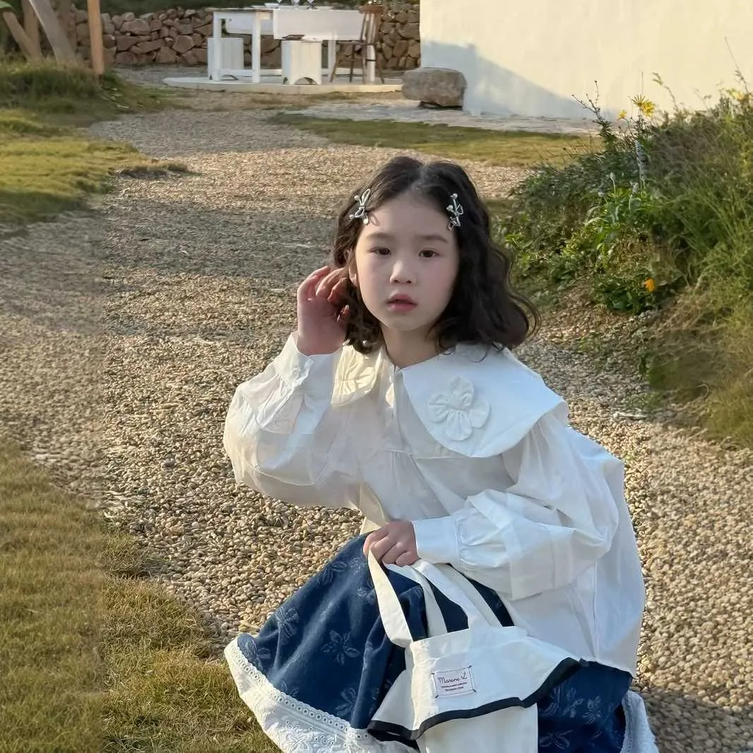 Camisa Para Niños, Primavera 2025, Nueva Moda Coreana Para Niñas, Cuello De  Color Sólido, Camisa Holgada Informal Con Flores, Ropa Para Niñas C251007 De  10,69 € | DHgate, image size:1066x1066