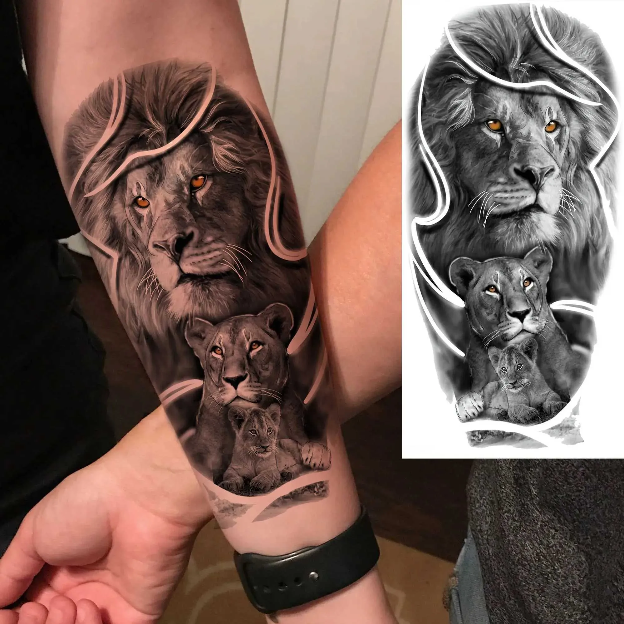 1 Foglio Tigre Creativa Con Tatuaggi Temporanei Bambini Family Love Design  Tatuaggi Lupo Tatuaggi Finti Impermeabili Lunghi LastStickers J250929 Da  2,94 € | DHgate, image size:1999x1999