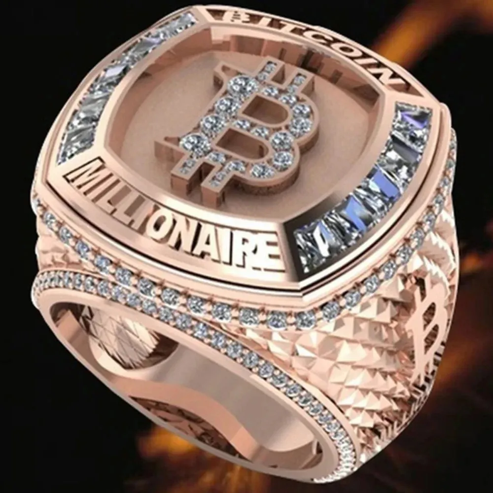 Ious Bitcoin Commemorative Ring Creative Metal Punk Hiphop Rock Trend Mens  And Womens Ring Party Light Gift 250922 From 9,79 € | DHgate