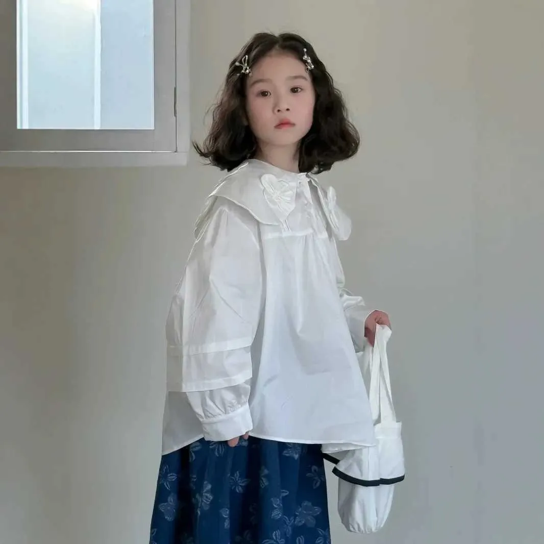 Camisa Para Niños, Primavera 2025, Nueva Moda Coreana Para Niñas, Cuello De  Color Sólido, Camisa Holgada Informal Con Flores, Ropa Para Niñas C251007 De  10,69 € | DHgate, image size:1066x1066