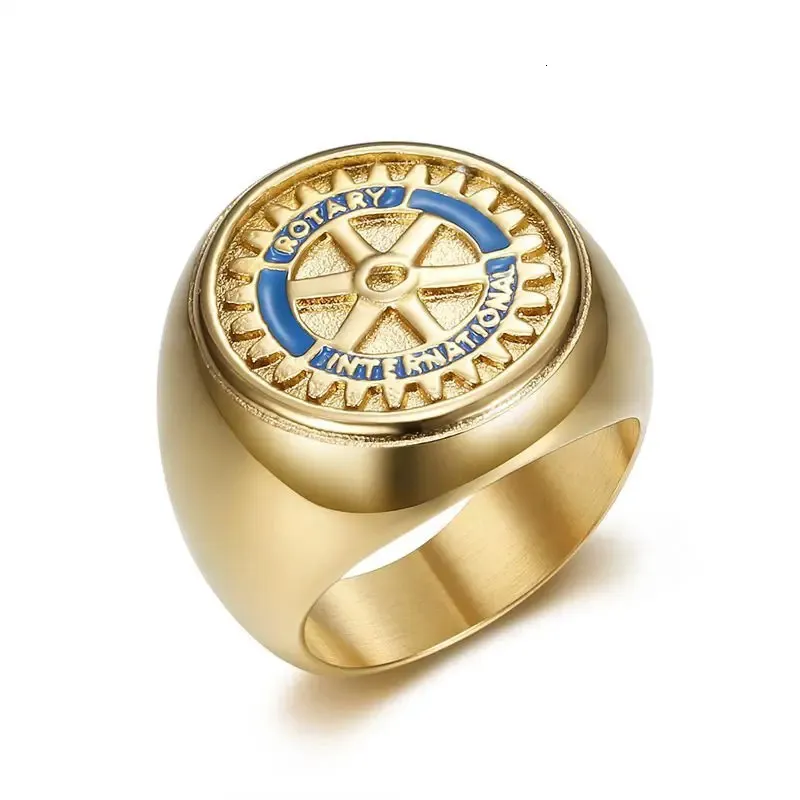 Rapper Hand Rings HIP Hop Rock Stainless Steel Round Rotary Finger Rings For Men Gold ...