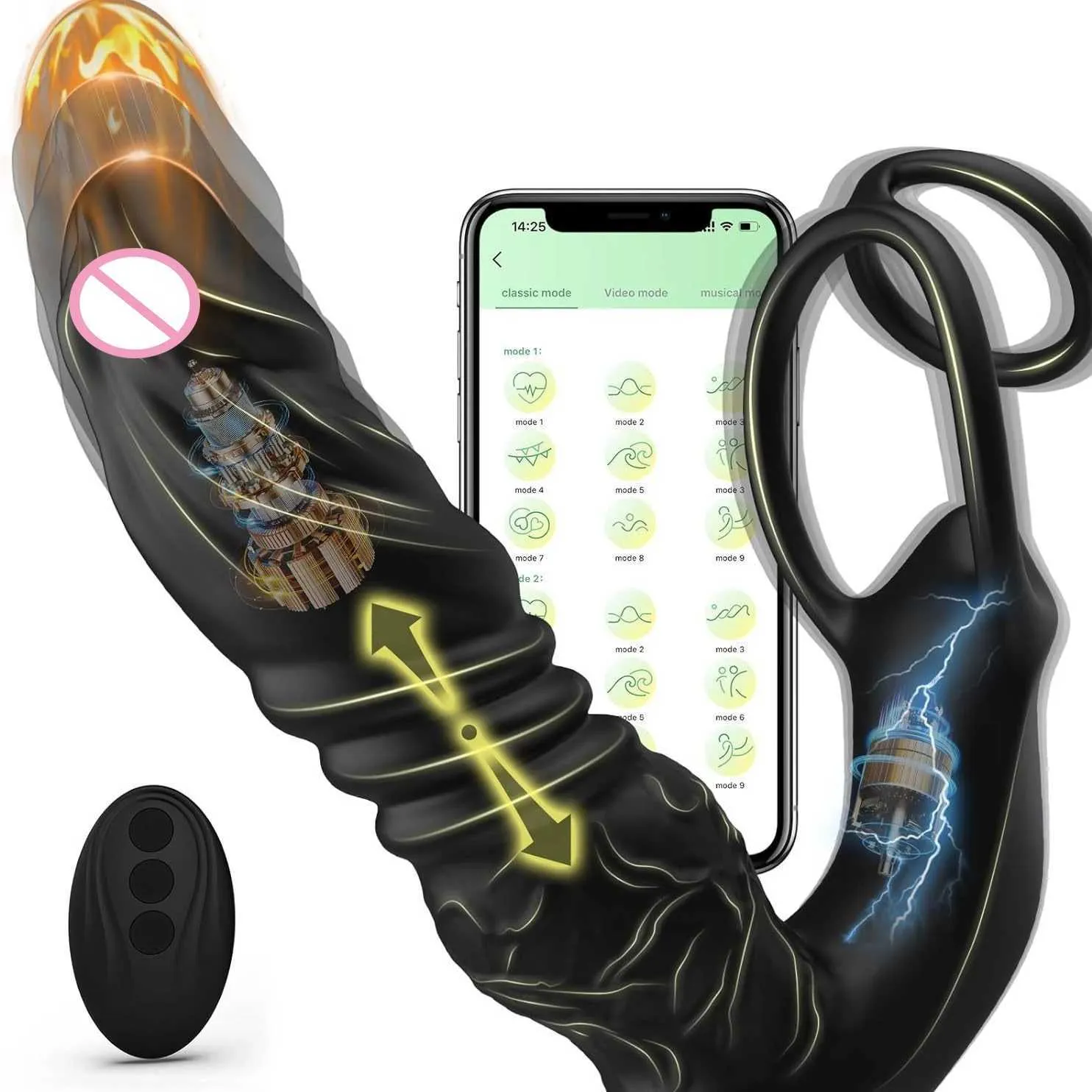 thrusting dildo with cock ring Fast Orgasm Sex Machine Silicone Thrusting Dildo – dildosstoreca main image 0